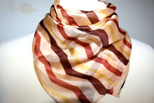 Damen Herren Nickituch Seidentuch 100%Seide 50x50 Tuch Bandana Halstuch braun 21