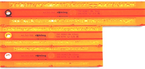 Rotring schriftschablonen - 3,