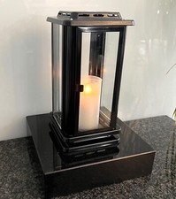 Edelstahl Grablaterne Vase