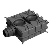 Wolf Luftverteiler / 8 Stutzen DN 75 mit 4 Verschlusskappen