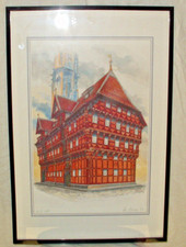 Braunschweig - Alte Waage - Kunstdruck Auflage 500st. Orig. Signatur TH. Berger