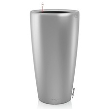 LECHUZA® Pflanzgefäße RONDO Premium 32 Silber metallic All-in-One