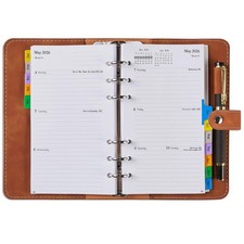 Kalender 2026 Personal A6 Terminplaner/Wochenplaner Ringbuch mit Monatsregistern