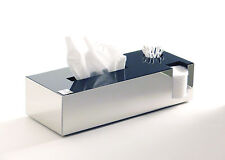 Kosmetiktuchbox Tissuebox Kombibox Wattepadhalter Ohrstäbchenhalter Glas schwarz