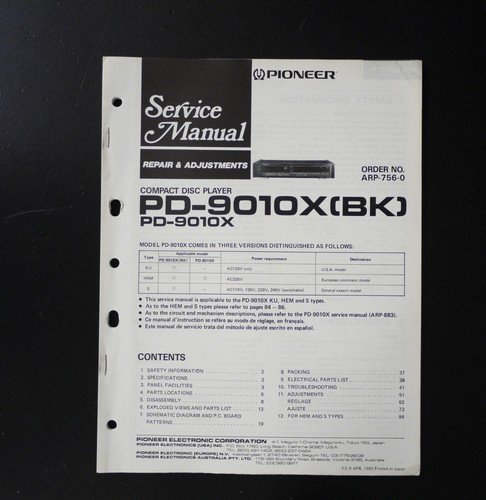 Original pioneer 9010x - original, pd-9010x