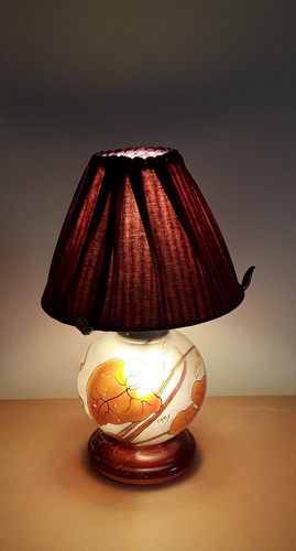 Tischlampe glasfuß rot - tischlampe,