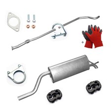 Auspuffanlage Auspuff + Anbausatz für Fiat  Punto ab 10/2005 1242ccm  &TwinAir