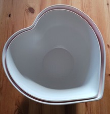 Lisbeth Dahl 2 x Schüssel rosa Herz Form 25 x 16 cm