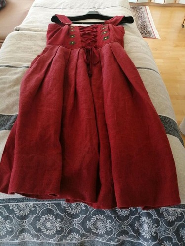 Rotes trachten leinenkleid - trachten,