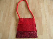 WENDEKREIS schöne Filztasche + Geldbörse rot  HMI1