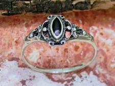 Silber Ring Stein Onyx Schwarz