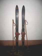 Antike Kinder Holzskier +