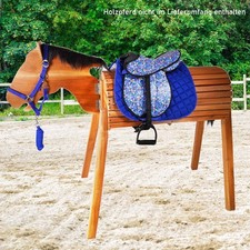 L- Sport Komplettset Sattel groß mit Halfter und Schabracke BLUE FLOWER