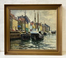 Ölbild Impressionist Schiffe