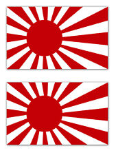 2x Aufkleber Japan Flagge Fahne Kyokujitsuki Marine Krieg Rising Sun Sonne 5cm