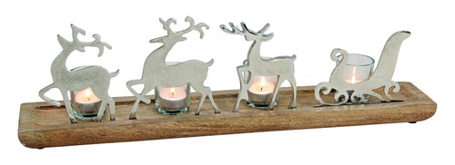 Adventskerzenhalter elch mit - adventskerzenhalter,