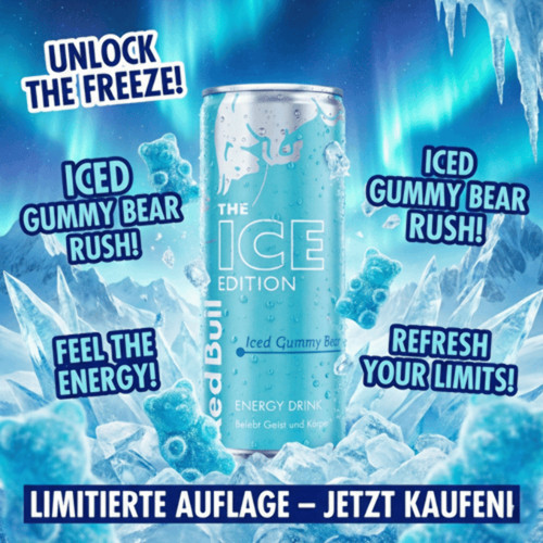 Red bull iced - red, bear