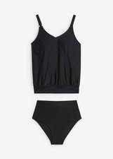 2-tlg Tankini mit Prothesentasche Gr 44 Schwarz Damen Bademode Schwimmanzug Neu