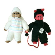 Monchichi  Engel & Teufel,je 38 cm mit  Originalzertifikat