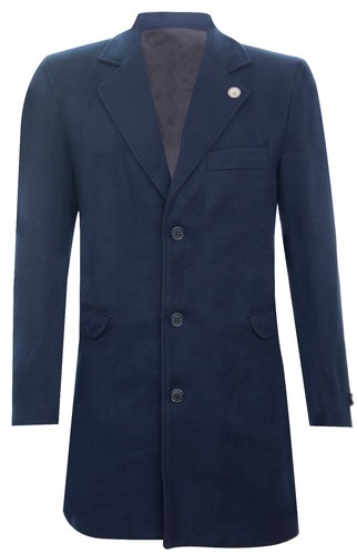 Herren langer navy - langer, woll