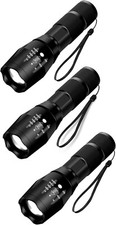 3 x LED Zoom Taschenlampe Camping Lampe superhell Polizei taktische Taschenlampe