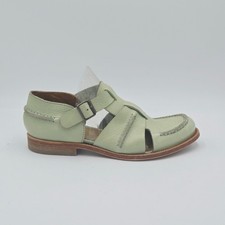 Damenschuhe Moma 37 Sandalen Grün Echtleder 230DA