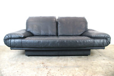 Designer Couch Von Rolf Benz Modell AK 345 Dreisitzer Leder Sofa Dunkelblau