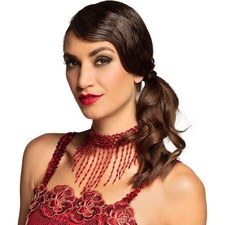 ROTER PERLEN HALSSCHMUCK /