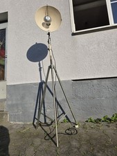 Vintage Stehlampe Leselampe, Stativ  SpotLeuchte, Strahler Oliv Grau Metall 70er