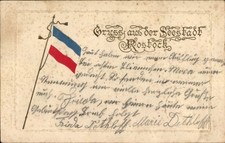 Präge Ak Hansestadt Rostock, Fahne, Seestadt - 11225804