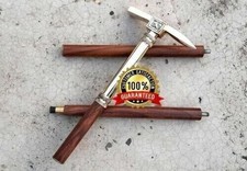 Eispickel Optik Messing Kopf Griff Holz Gehstock Stock Viktorianisch Antik...