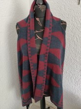 Poncho Esprit Weinrot-Antrazith Gr. M-L