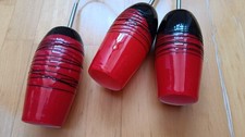 Deckenlampe 3-flammig Glas Rot