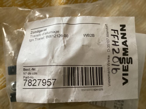 Viessmann wb2b fs2b zündtrafo - viessmann,
