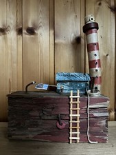 Holzdeko Leuchtturm Treibholz Holzskulptur maritime Art Handarbeit unikat