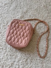 Handtasche rosa mit gold - gesteppt - neuwertig Größe: 18 x 15 cm - Amisu