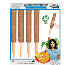 Kokos-Moosstab | 4 Stück | 41CM Kletterhilfe