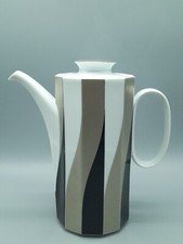 Rosenthal Polygon Melos Kaffeekanne 22 cm Tapio Wirkkala silber schwarz