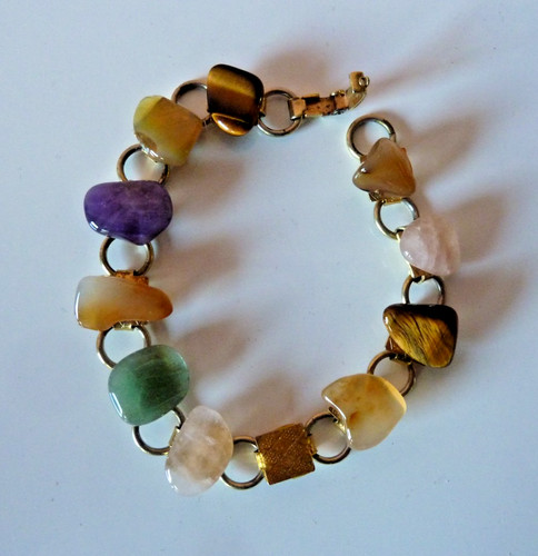 Vintage armband goldfarben mit - goldfarben,