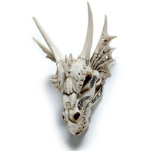 *NEU* Großer Drachen Totenkopf m. metallischen Details Deko Fantasy Gothic Skull
