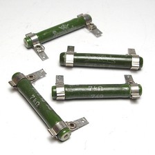 4x Rosenthal Draht-Widerstand 7 kOhm / 7k Ohm, 15 Watt, GWS 15, glasiert, NOS