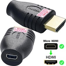 HT-ImEx HDMI Adapter Mini HDMI C Stecker zu Micro HDMI D Buchse schwarz