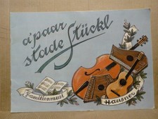 Musiknoten " a'paar stade Stückl " Bayerische Musiknoten für Hackbrett, Zither u