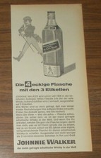 Jahrgang 1966 JOHNNIE WALKER Red Label Old Scotch Whisky Print Werbeanzeige Deutsch