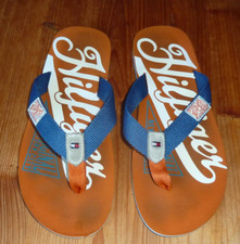 Hilfiger - FlipFlop, Zehentrenner, Schlappen, Sandalschuh, Orange/Blau, Größe 38