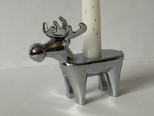 Hirsch Silber Deko Figur, Weihnachtsdekoration, Kerzenhalter Kerzenständer