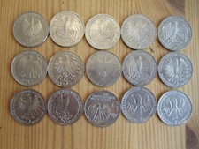 15 Gedenkmünzen 5 DM aus