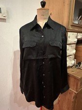 Equipment Bluse Schwarz Seide