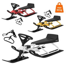 Lenkschlitten für Kinder Schlitten Bob mit Lenkrad Kinderschlitten bis 90 kg