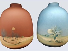Kunstkeramik Vase handbemalt -